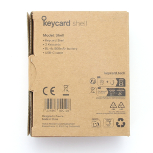 Envoltorio de tarjeta llave Dorso